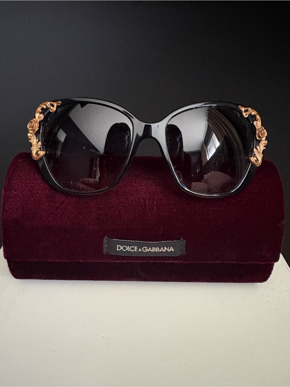 Dolce & Gabbana Black & Gold Baroque Sunglasses